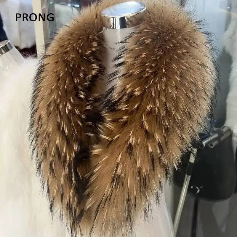 Winter Clothing Clearance - Natural Raccoon Fur Collar Real Fur
