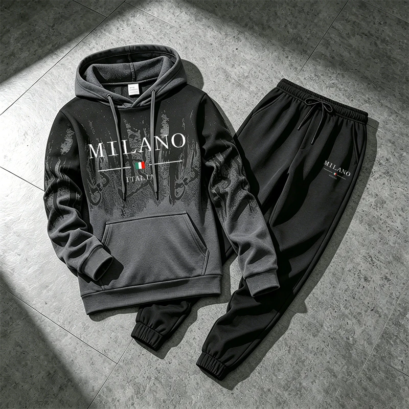 Winter Clothing Usa - Splashed ink Men's Hoodie Tracksuit Casual