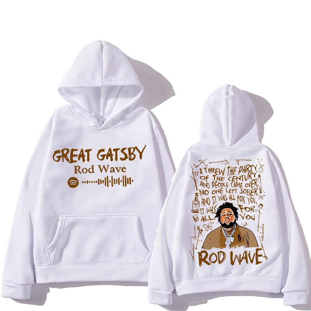 Winter Clothing Drawing - Rod Wave Graphic Printing Hooded Winter