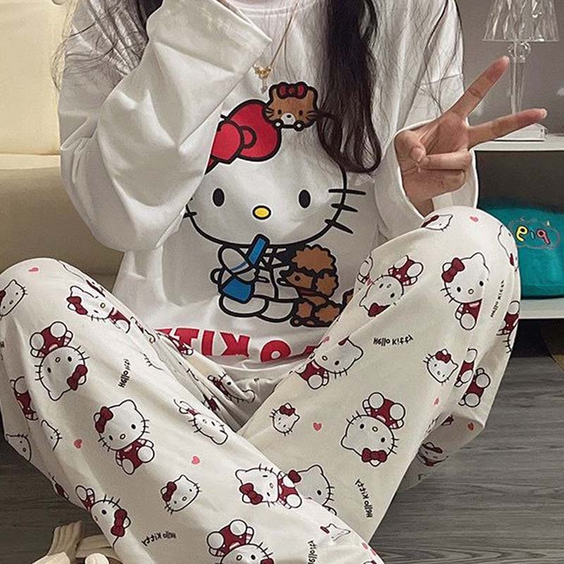 Winter Clothing Girls - Kawaii Sanrios Hello Kittys Women's Pajamas