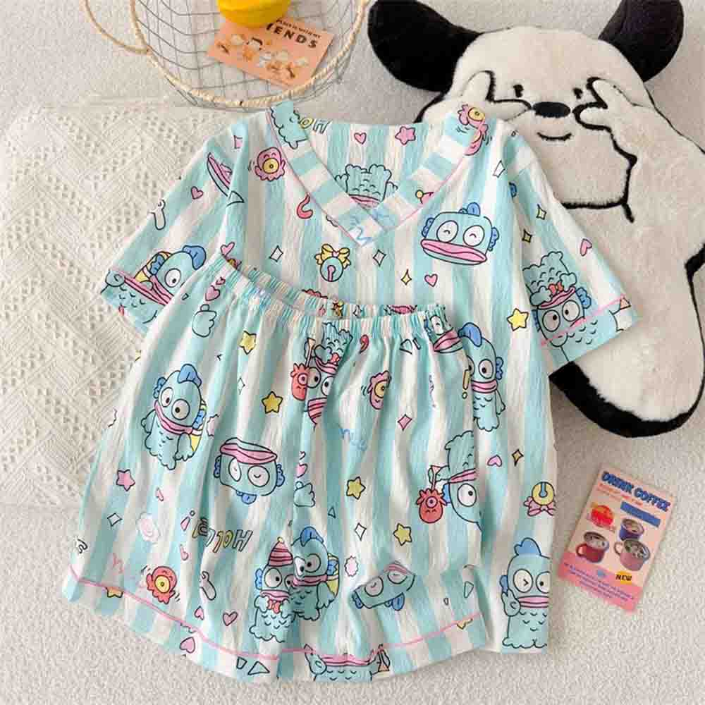 Winter Clothing Clearance - Sanrio Hangyodon Women's Pajama Set Kawaii
