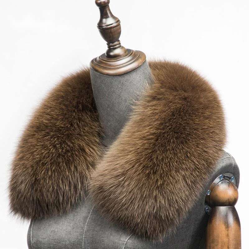 Winter Clothing Clearance - Winter Natural Fox Fur Scarf Square