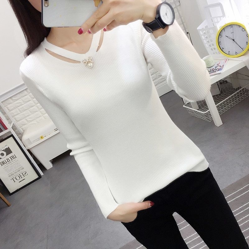 Winter Clothing Trends - V Neck Knitting Slim Simplicity Elegant
