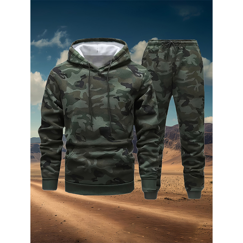 Winter Clothing Usa - Autumn Camouflage 3D Print Hoodies Pant