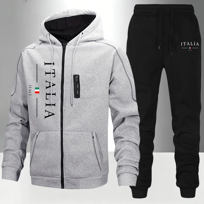 Winter Clothing Pants - Men's Tracksuit Print Casual Hoodie Sweatshirts