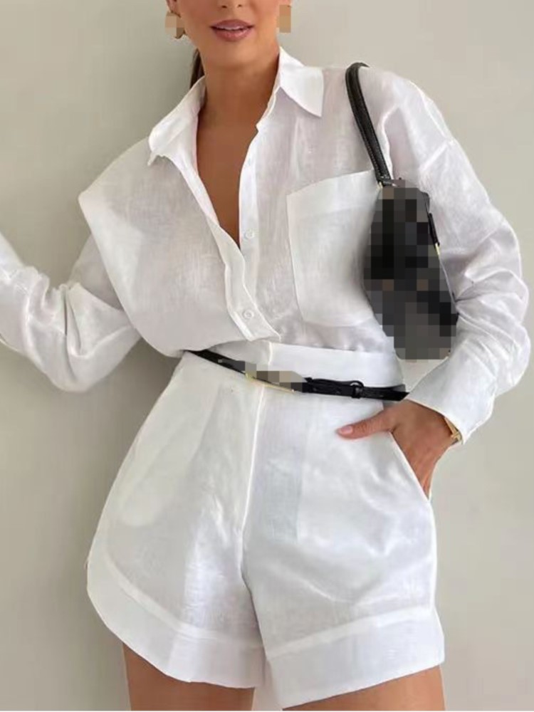 Winter Clothing Girls - Summer Casual Simple Women's Outfits Button