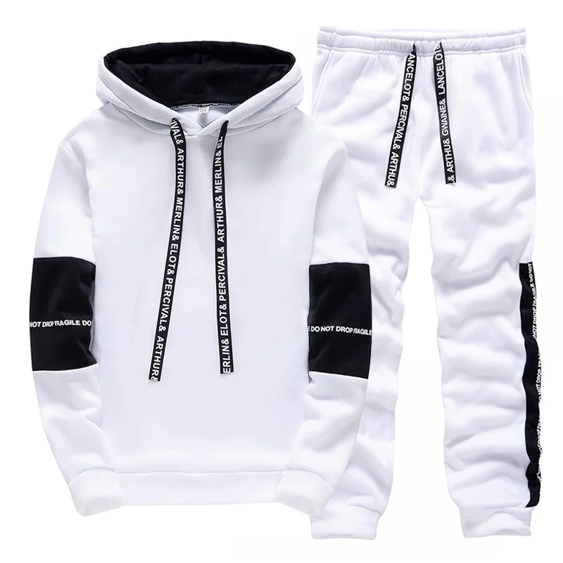Black White Men's Tracksuit Fa - Winter Clothing Usa ulasan dan harga