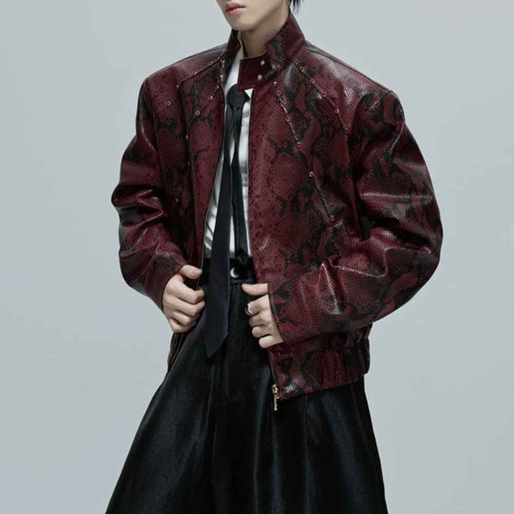 Mens Autumn Jacket Python Text - Winter Clothing Jewel ulasan dan harga