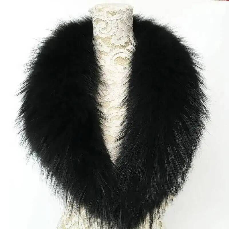 Natural Raccoon Fur Collar Rea - Winter Clothing Clearance ulasan dan harga