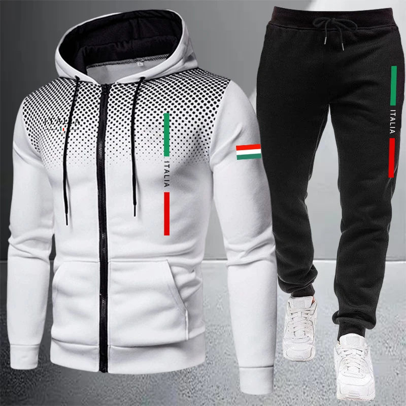 Men's Tracksuit Casual Zip Hoo - Winter Clothing Clearance ulasan dan harga