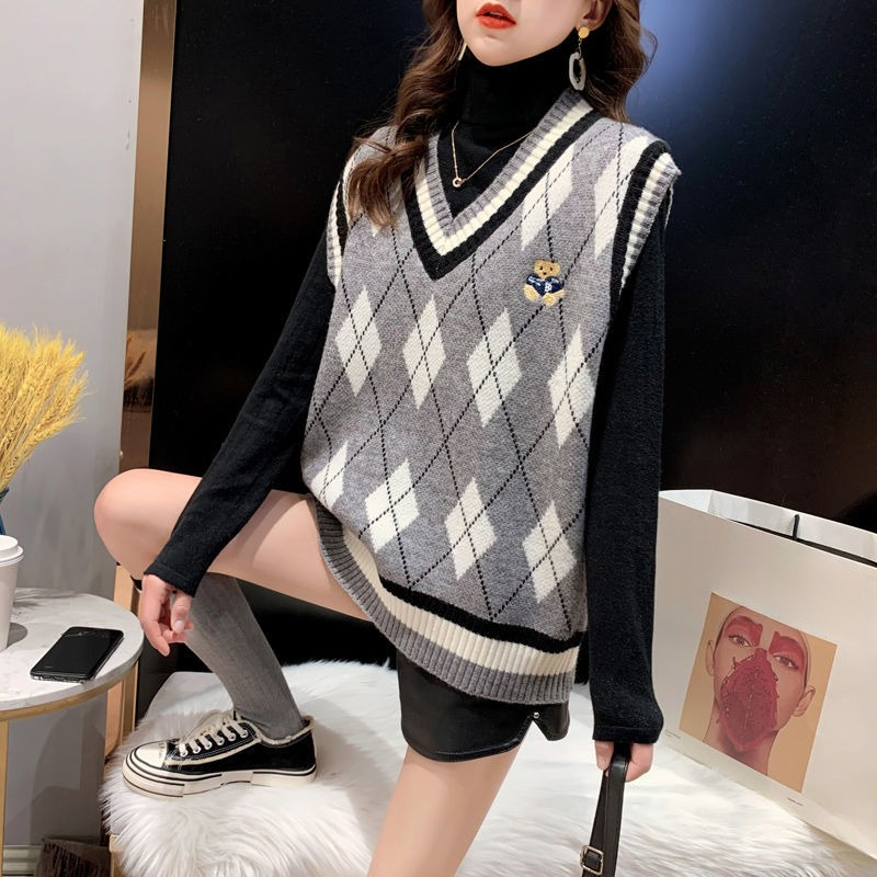Red Knit Vests for Women Sleev - Winter Clothing Trends ulasan dan harga