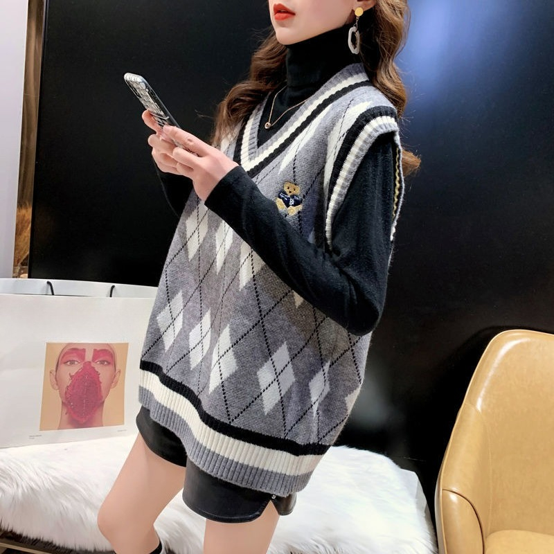 Red Knit Vests for Women Sleev - Winter Clothing Trends ulasan dan harga