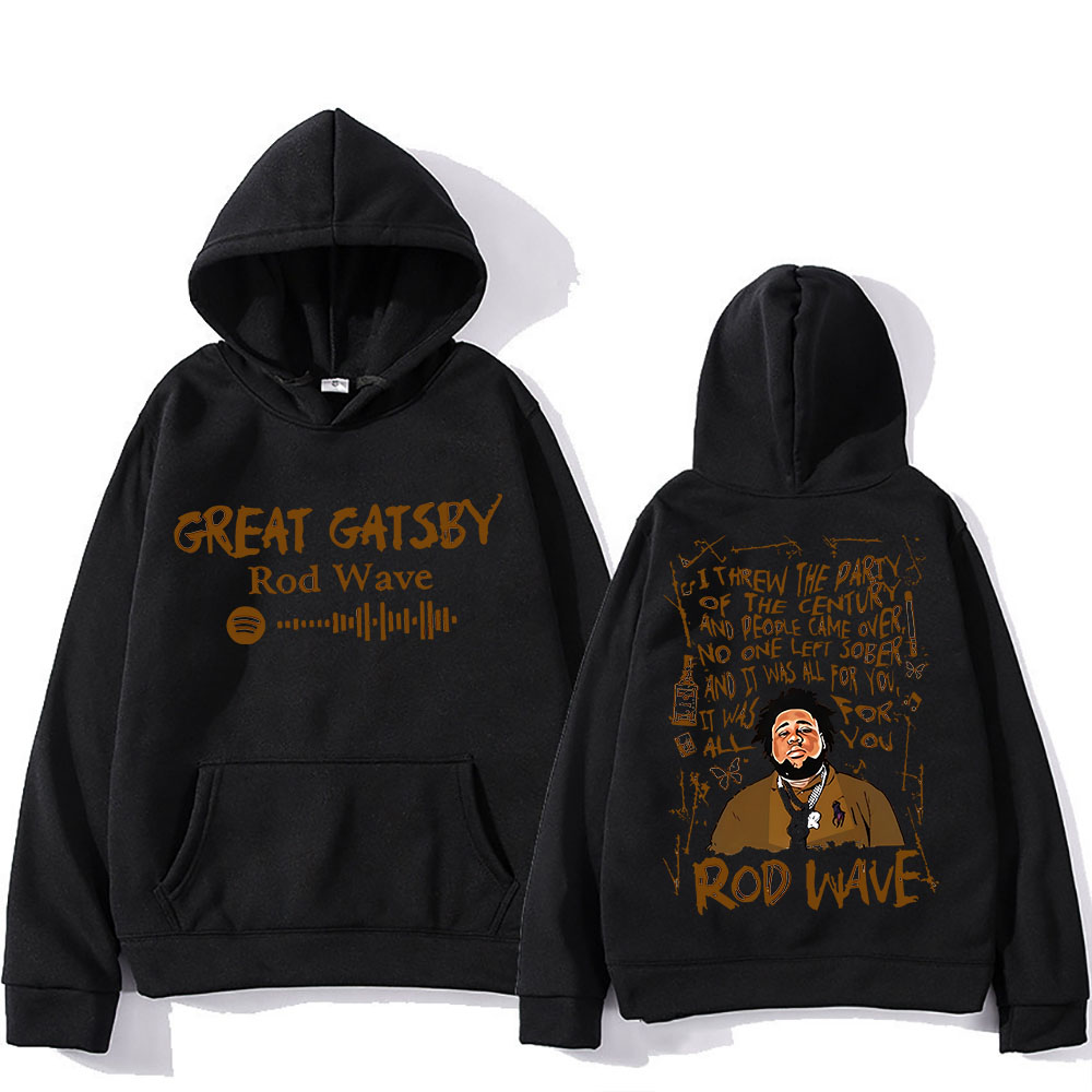 Rod Wave Graphic Printing Hood - Winter Clothing Drawing ulasan dan harga