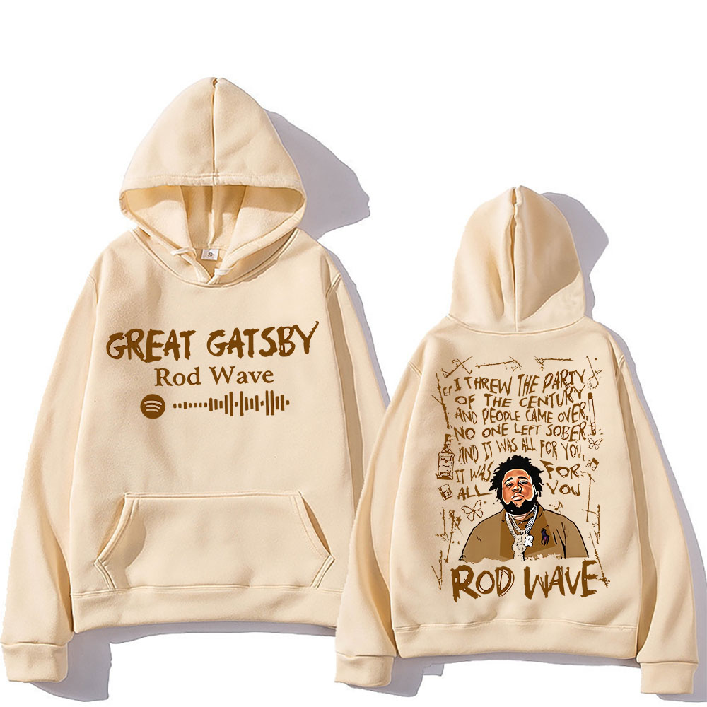Rod Wave Graphic Printing Hood - Winter Clothing Drawing ulasan dan harga