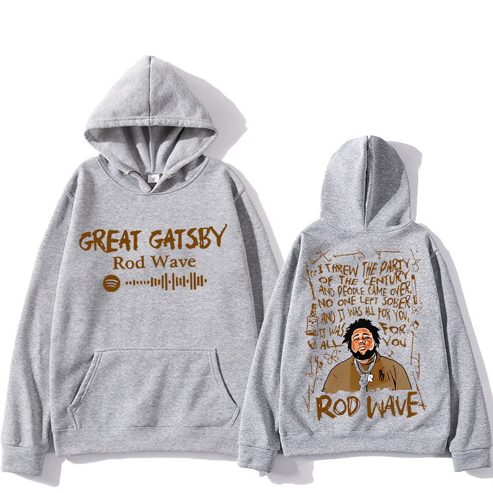 Rod Wave Graphic Printing Hood - Winter Clothing Drawing ulasan dan harga
