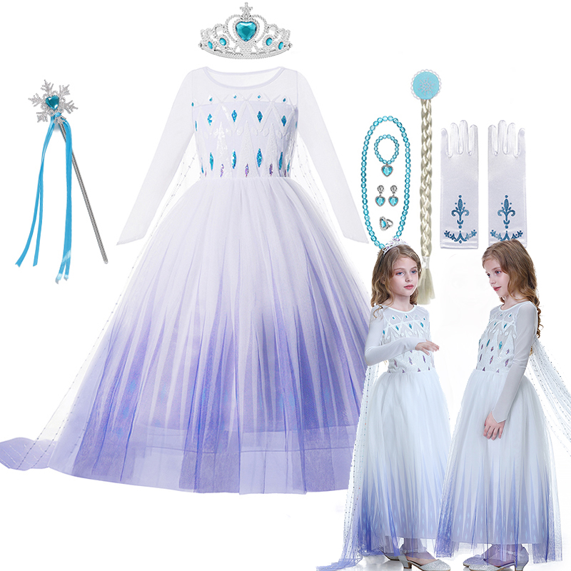 2025 Elsa Carnival Cosplay Cos - Winter Clothing Girls ulasan dan harga