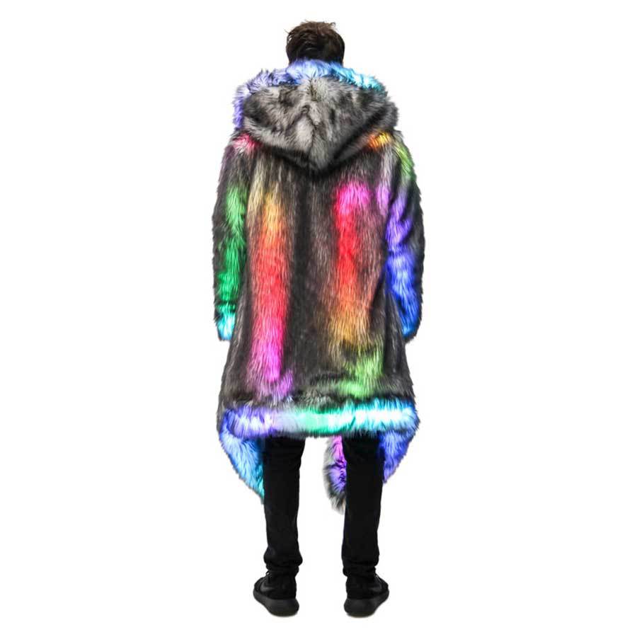 Faux Fur Coat Men Hooded Outer - Winter Clothing Clearance ulasan dan harga