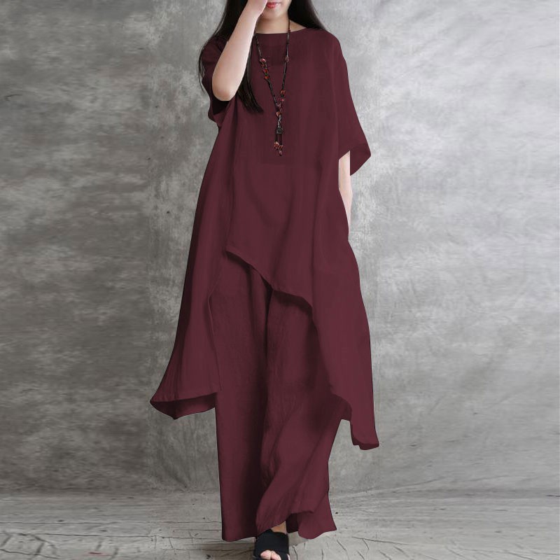 Women's Cotton Linen 2-piece S - Winter Clothing Girls ulasan dan harga