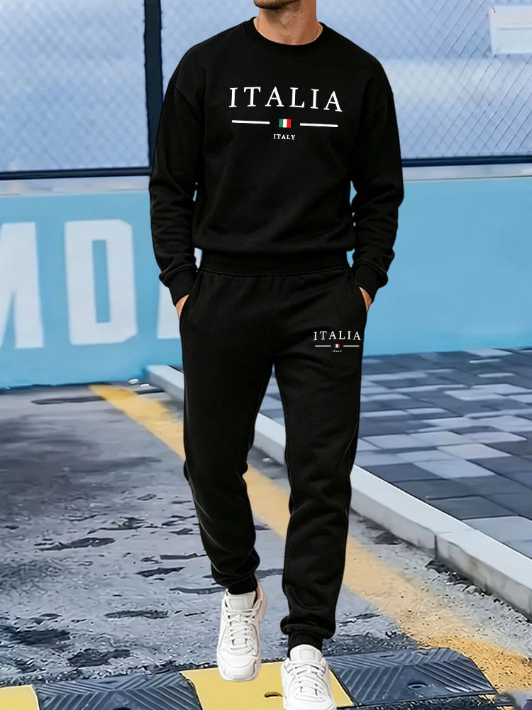 2026 Men's Tracksuit Print Cas - Winter Clothing Fashion ulasan dan harga