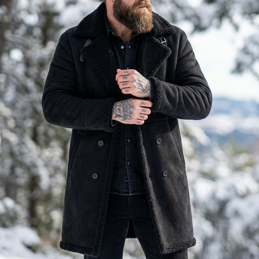 Men's Faux Suede Fur Lined Win - Winter Clothing Clearance ulasan dan harga