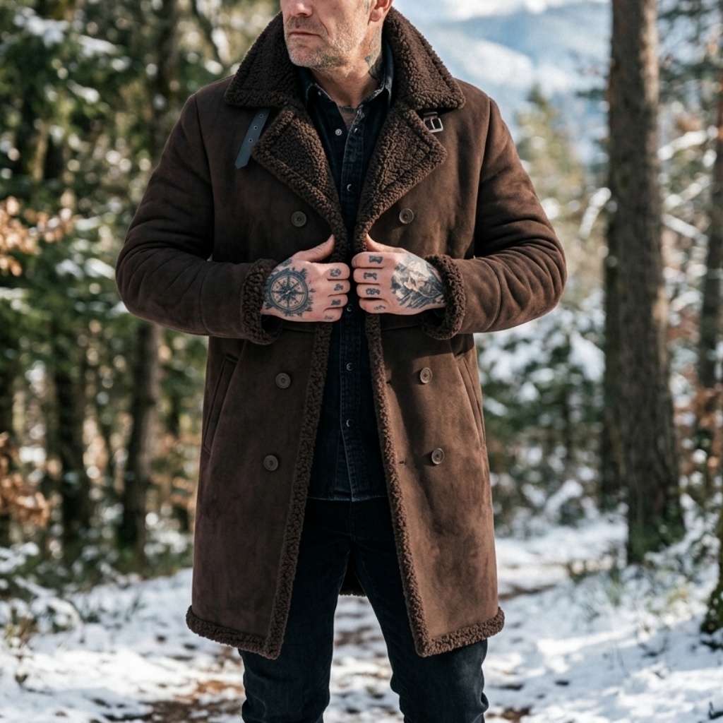 Men's Faux Suede Fur Lined Win - Winter Clothing Clearance ulasan dan harga