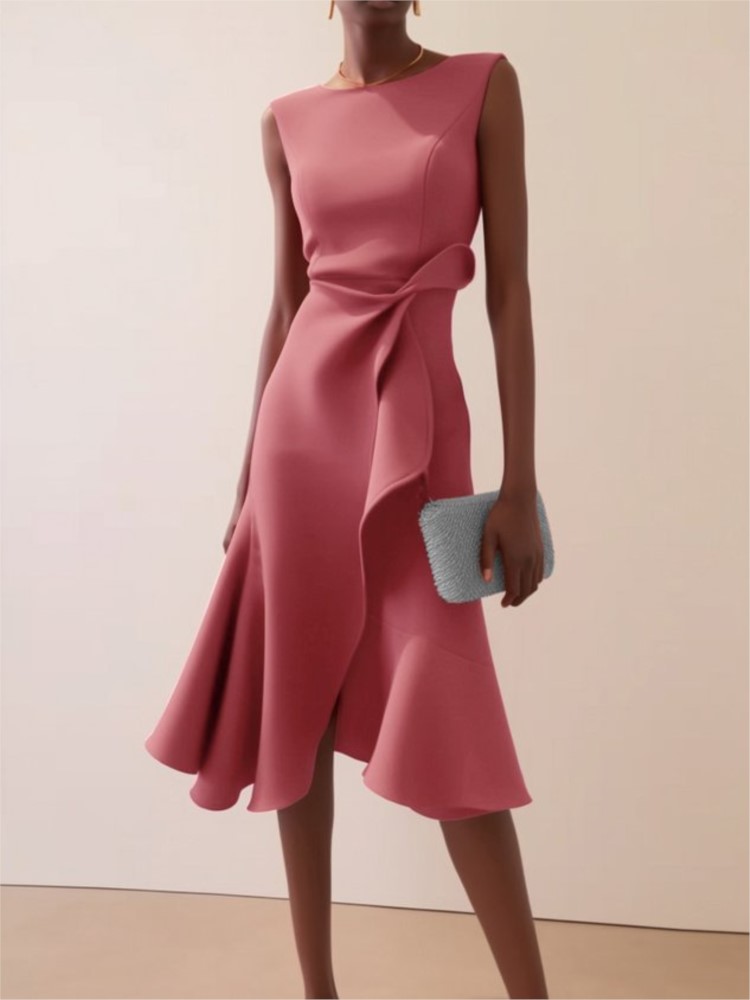 Elegant Women's Evening Dress  - Winter Clothing Drawing ulasan dan harga