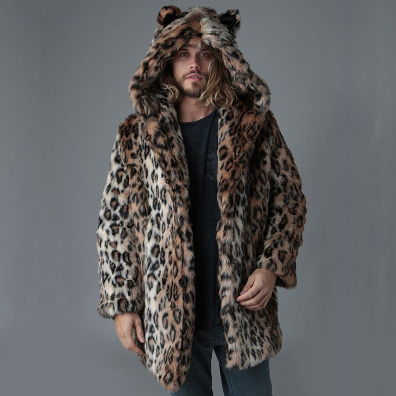 Men Faux Fur Jacket Winter Coa - Winter Clothing Clearance ulasan dan harga