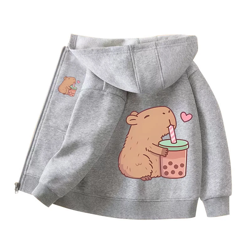 Capybara Zipper Hoodies Coats  - Winter Clothing Girls ulasan dan harga