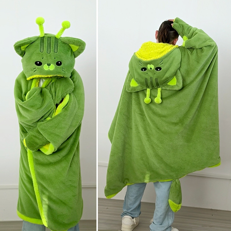 Cartoon Cute Alien Cat Hooded  - Winter Clothing Girls ulasan dan harga