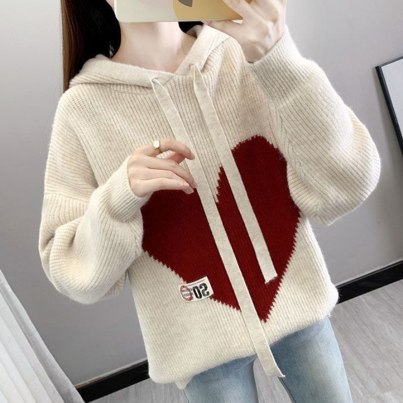 Beige Women's Hoodies Sweatshi - Winter Clothing Drawing ulasan dan harga