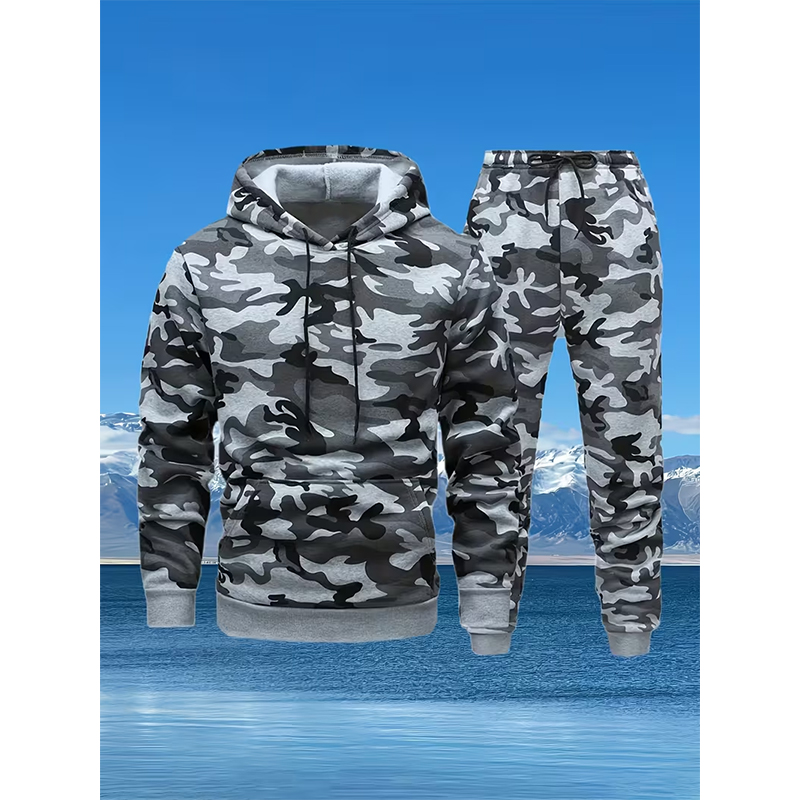 Autumn Camouflage 3D Print Hoo - Winter Clothing Usa ulasan dan harga