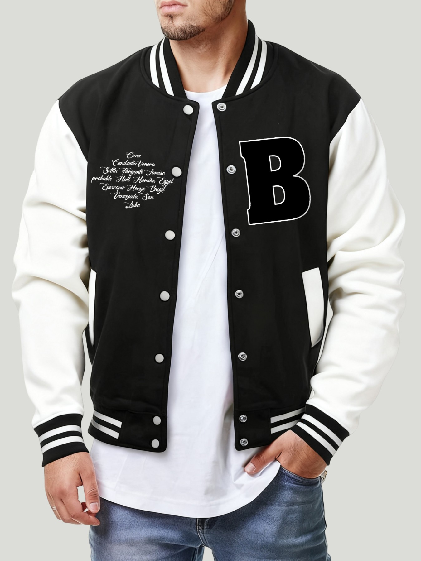 Letter B Various Places Print  - Winter Clothing Trends ulasan dan harga