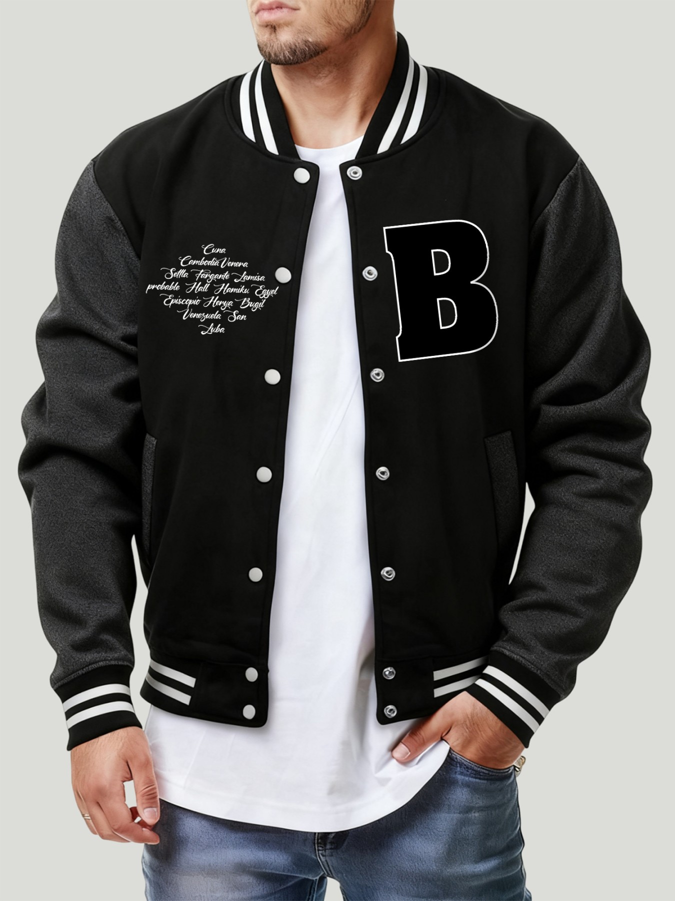 Letter B Various Places Print  - Winter Clothing Trends ulasan dan harga