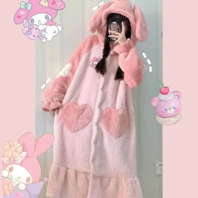 2Pcs Hello Kittys Plush Pajama - Winter Clothing Clearance ulasan dan harga